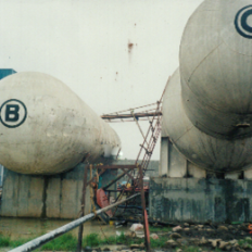 LPG Bullet tank installation in Petron Jimenez Bulk plant